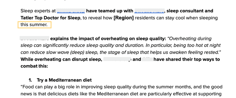 sleep experts have teamed up with sleep consultant and tatler top doctor for sleep to reveal how __ residents can stay cool when sleeping this summer