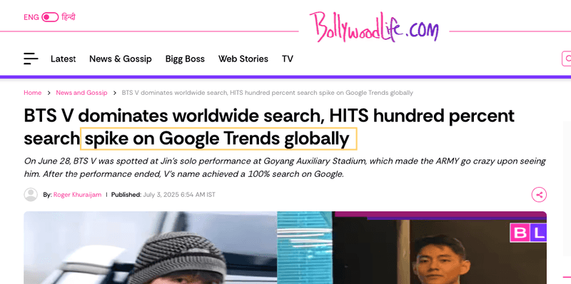 spike in google trends globally