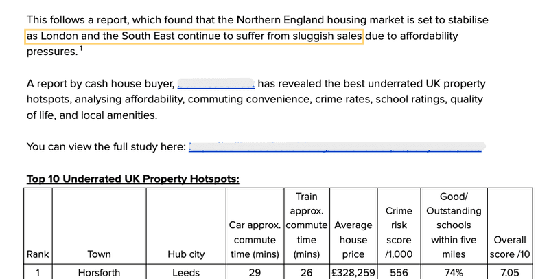 this follows a report which found that the northern england housing market is set to stabilise as London and the South East continue to suffer from sluggish sales