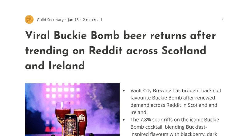 viral buckie bomb