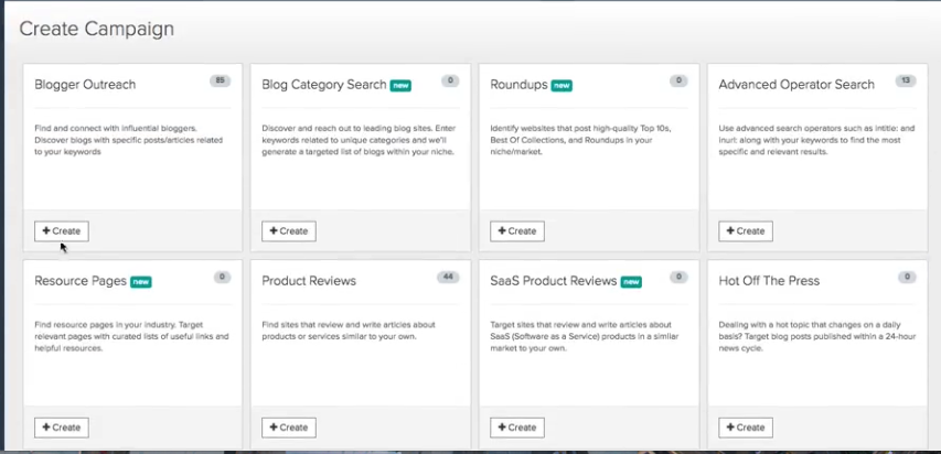 outreach templates create campaign flow on pitchbox with tempaltes