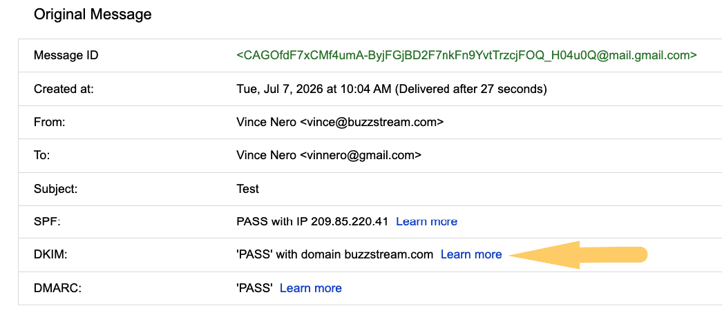 dkim pass