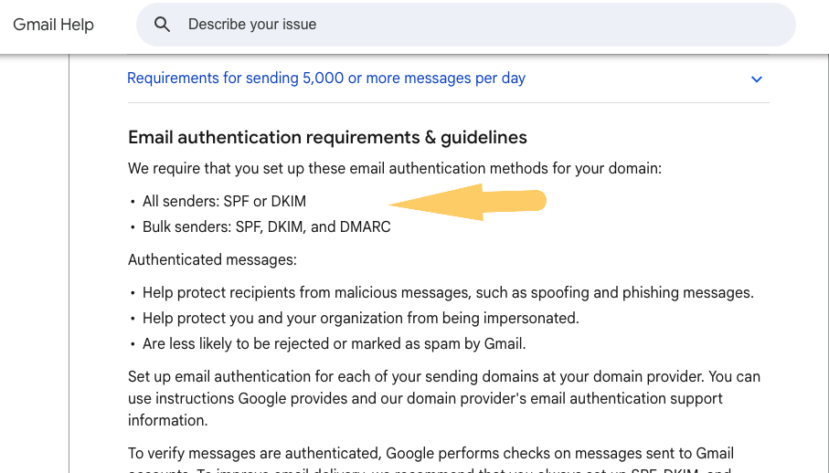 spf and dmarc requirements from google