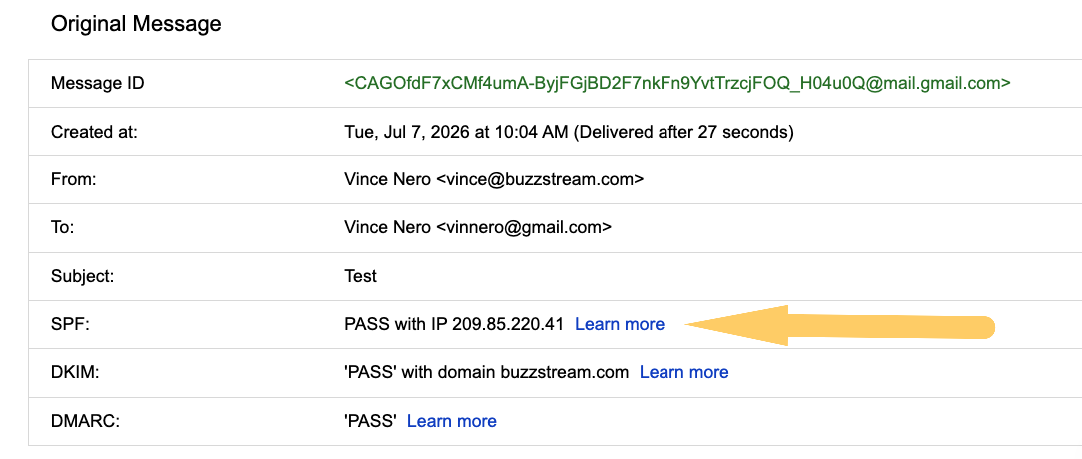 spf through google