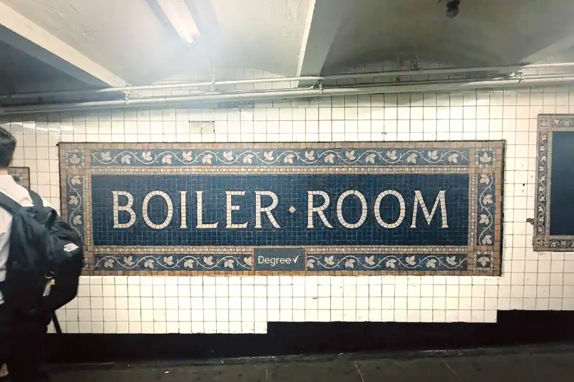 degree boiler room ad in the nyc subway