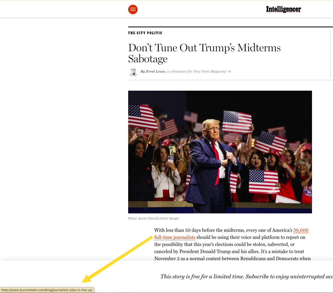 don't tune out trump's midterm sabotage
